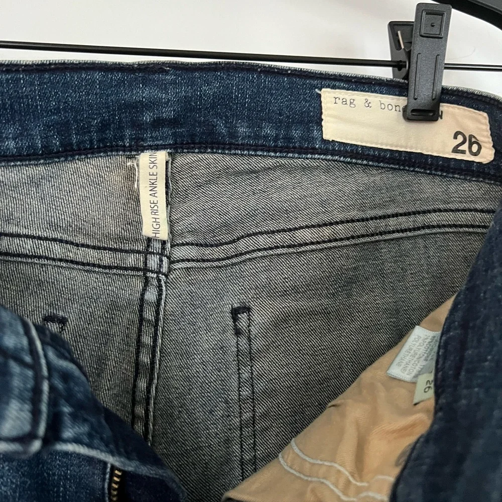 Rag & Bone high rise ankle skinny jeans. Size 26. Great condition. - Picture 4 of 4